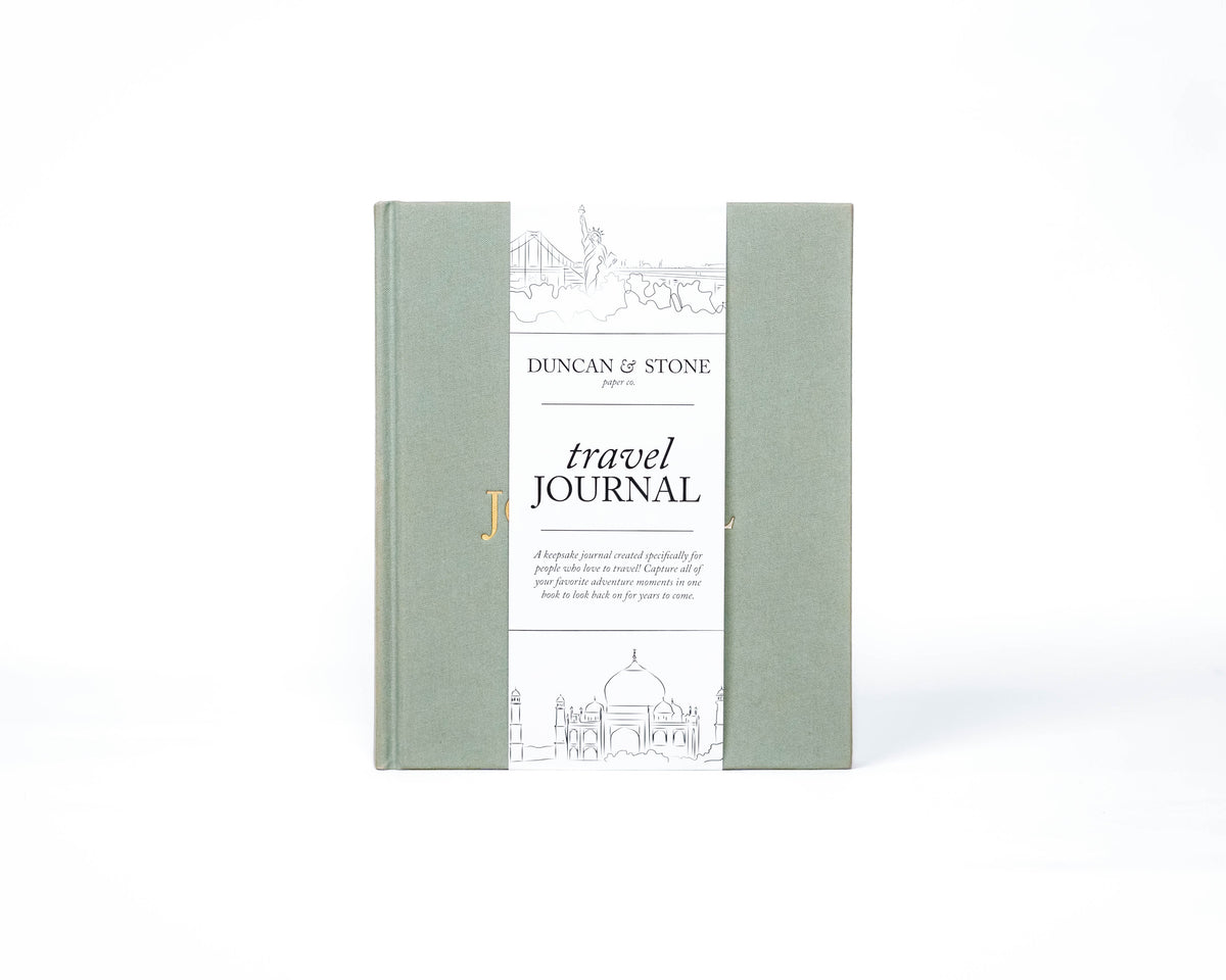 Duncan & Stone Travel Journal Book in Sage Green - Journal photo