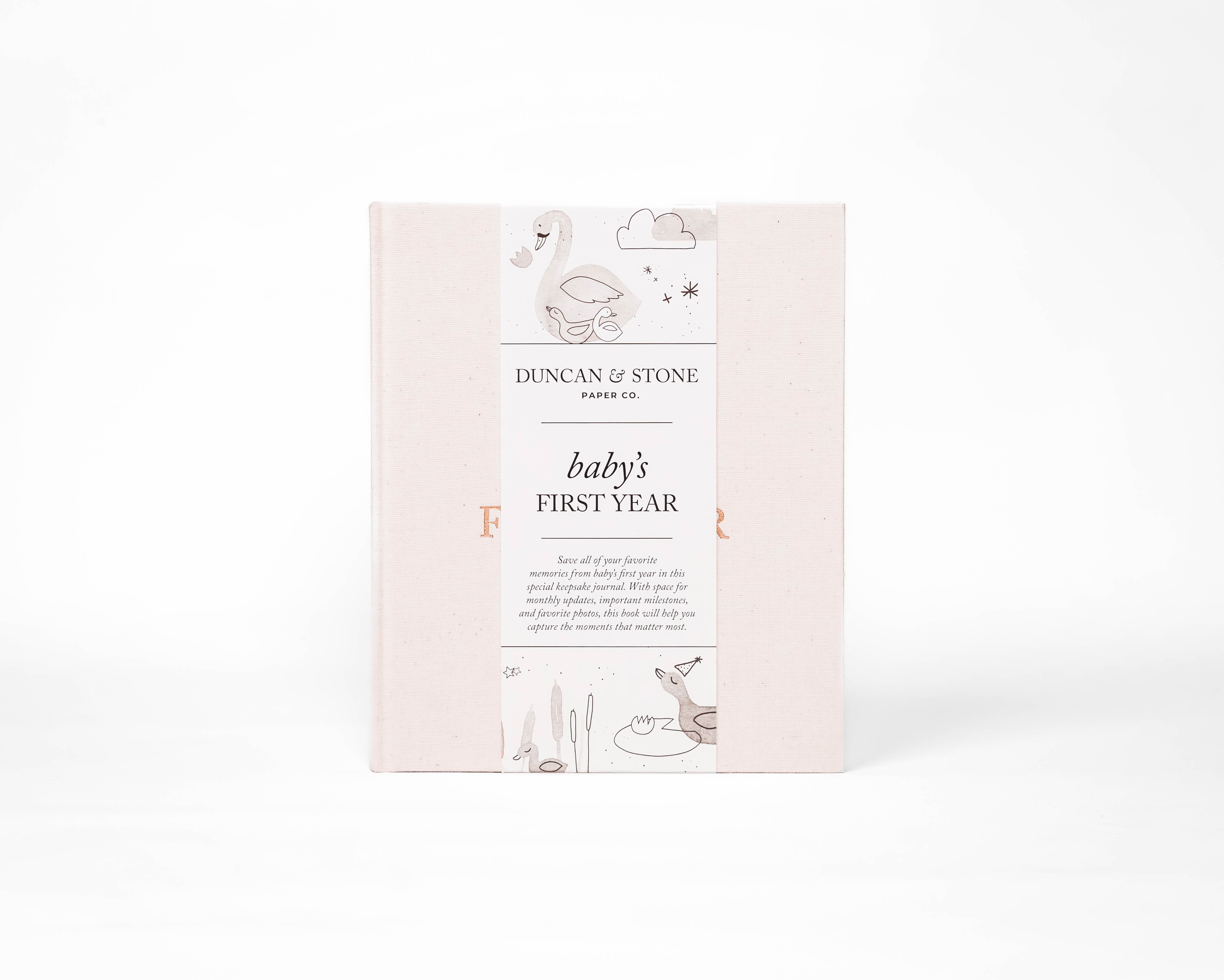 Duncan & Stone Paper Co. Baby's First Year Memory Book in Cream - Baby Gift Sets photo