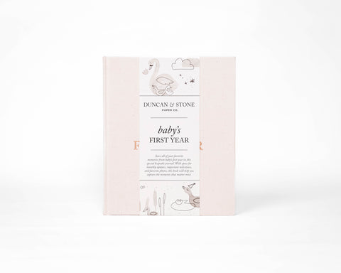 Duncan & Stone Paper Co. Baby's First Year Memory Book in Cream - Baby Gift Sets photo