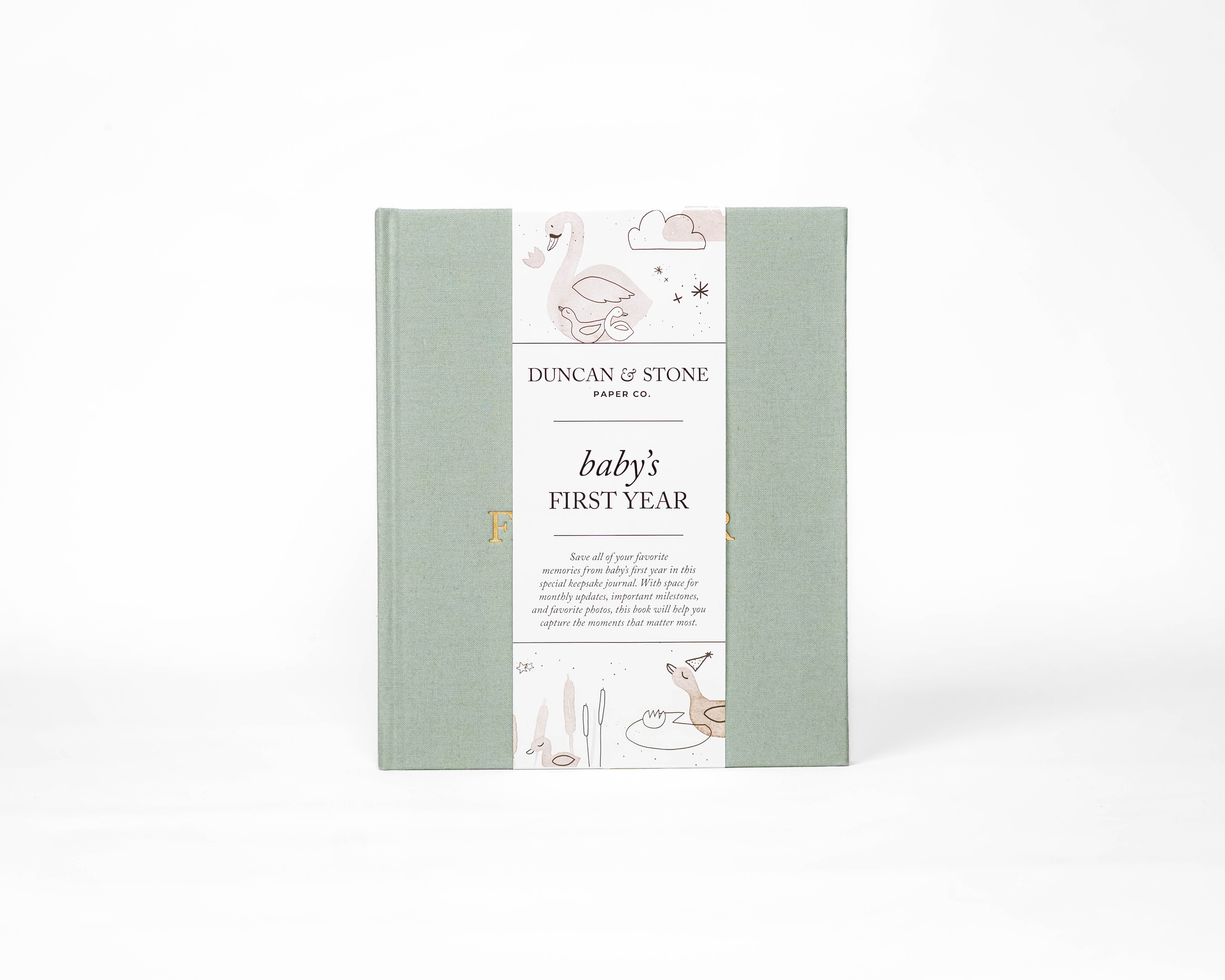 Duncan & Stone Paper Co. Baby's First Year Memory Book in - Baby Gift Sets photo