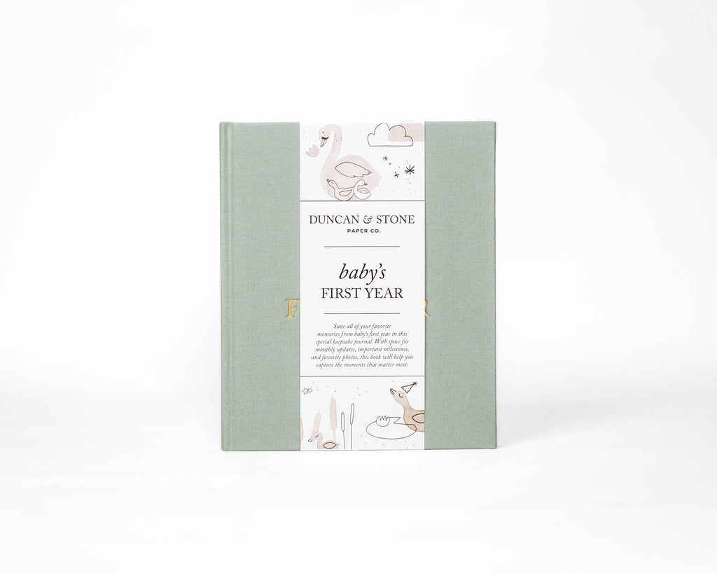 Duncan & Stone Paper Co. Baby's First Year Memory Book in - Baby Gift Sets photo