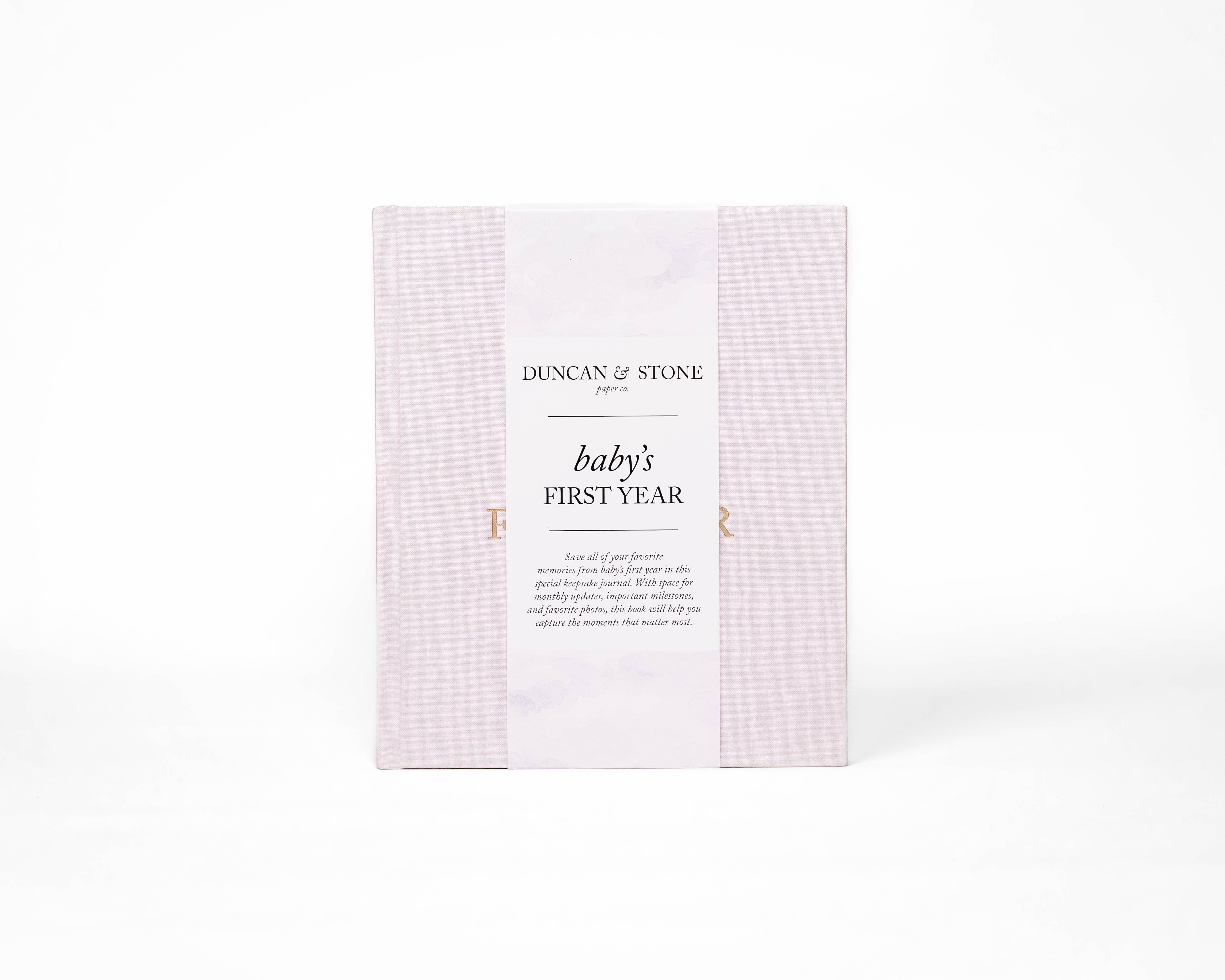 Duncan & Stone Paper Co. Baby's First Year Memory Book in Lilac - Baby Gift Sets photo
