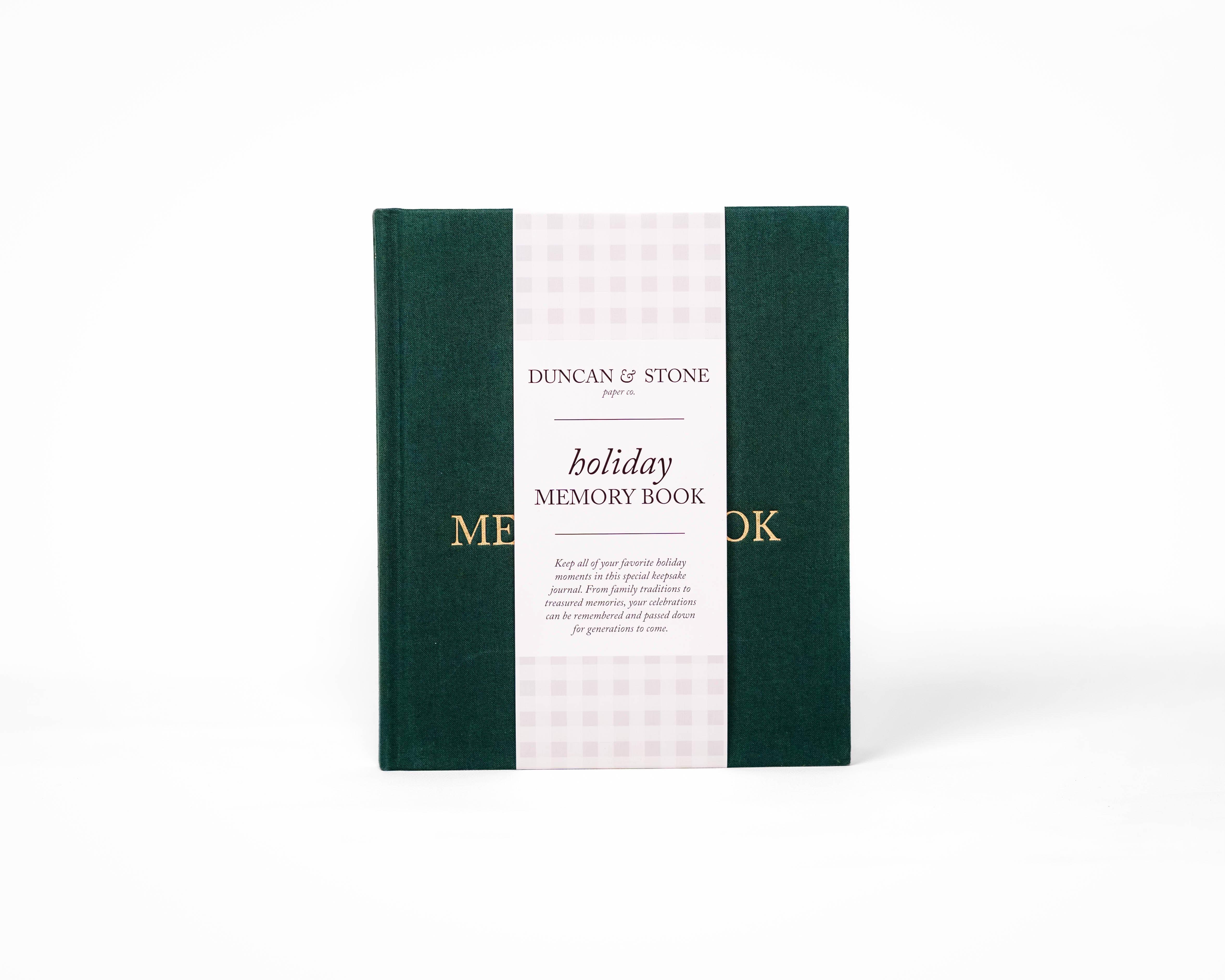 Duncan & Stone Holiday & Christmas Memory Book in Emerald - Journal photo