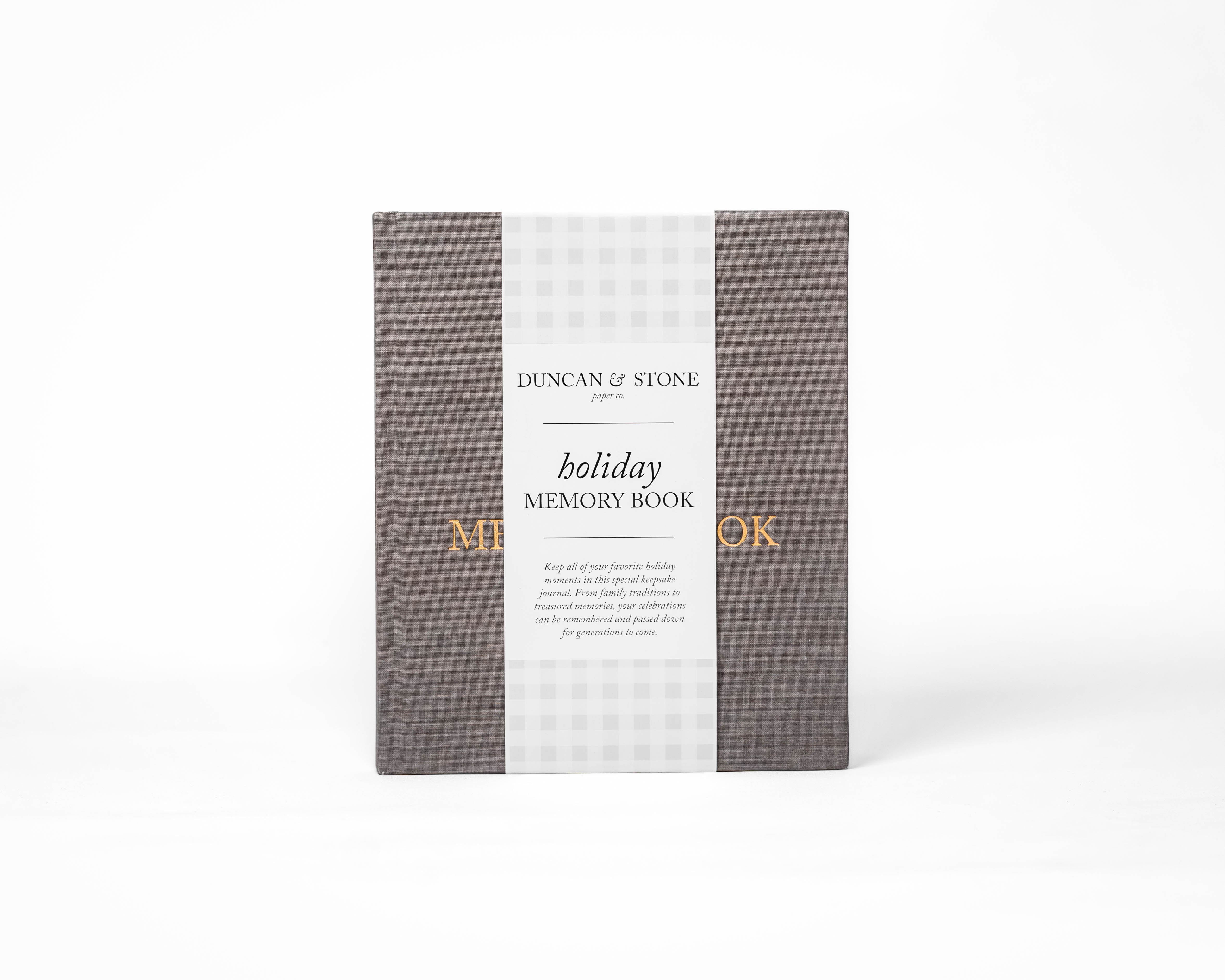 Duncan & Stone Holiday & Christmas Memory Book in Taupe - Journal photo