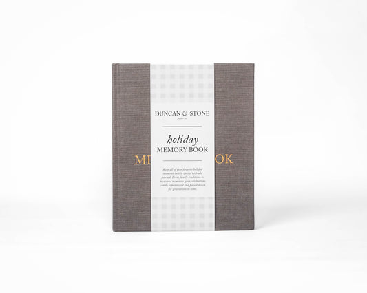Duncan & Stone Holiday & Christmas Memory Book in Taupe - Journal photo