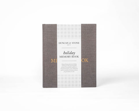 Holiday Memory Book & Family Keepsake in Taupe - Journal photo