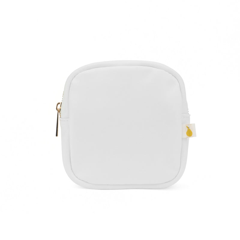 Bailey Small Pouch | INCLUDES UP TO 3 PATCHES in White - photo