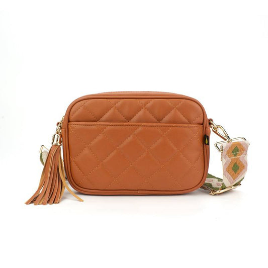 Quilted Courtney Crossbody | Choose Your Strap in Brown - Bags photo