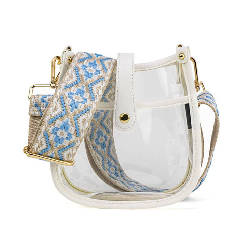 Compact Clear Courier | Choose Your Strap in White - Bags photo