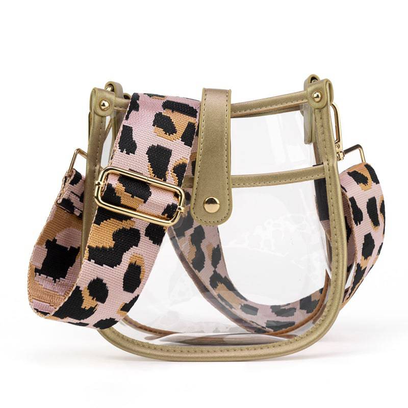 Compact Clear Courier | Choose Your Strap in Gold - Bags photo