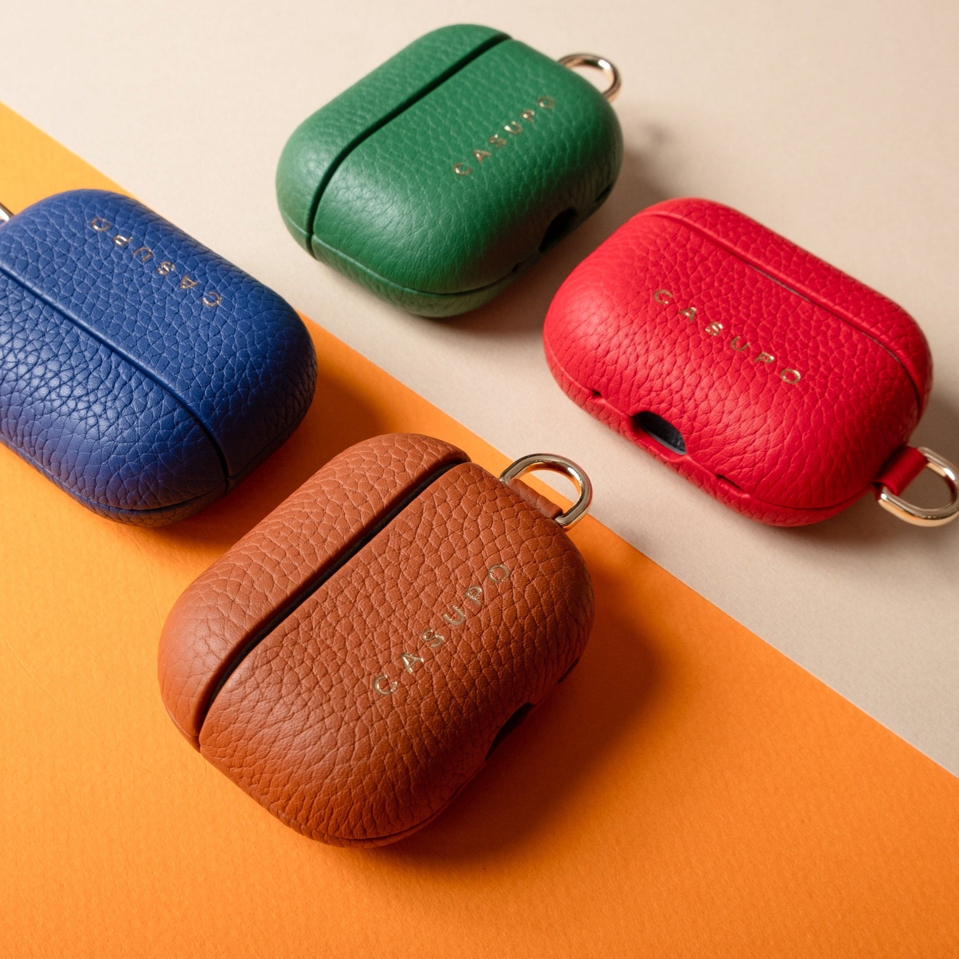 CASUPO Leather Airpod Case - Tan in - Small Leather Goods photo