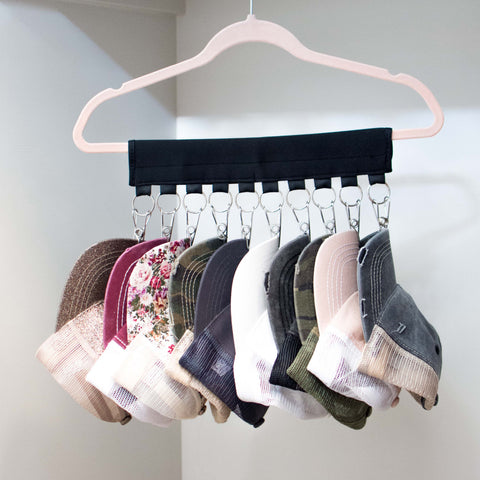 Hat Organizer Hanger Cover in Black - photo