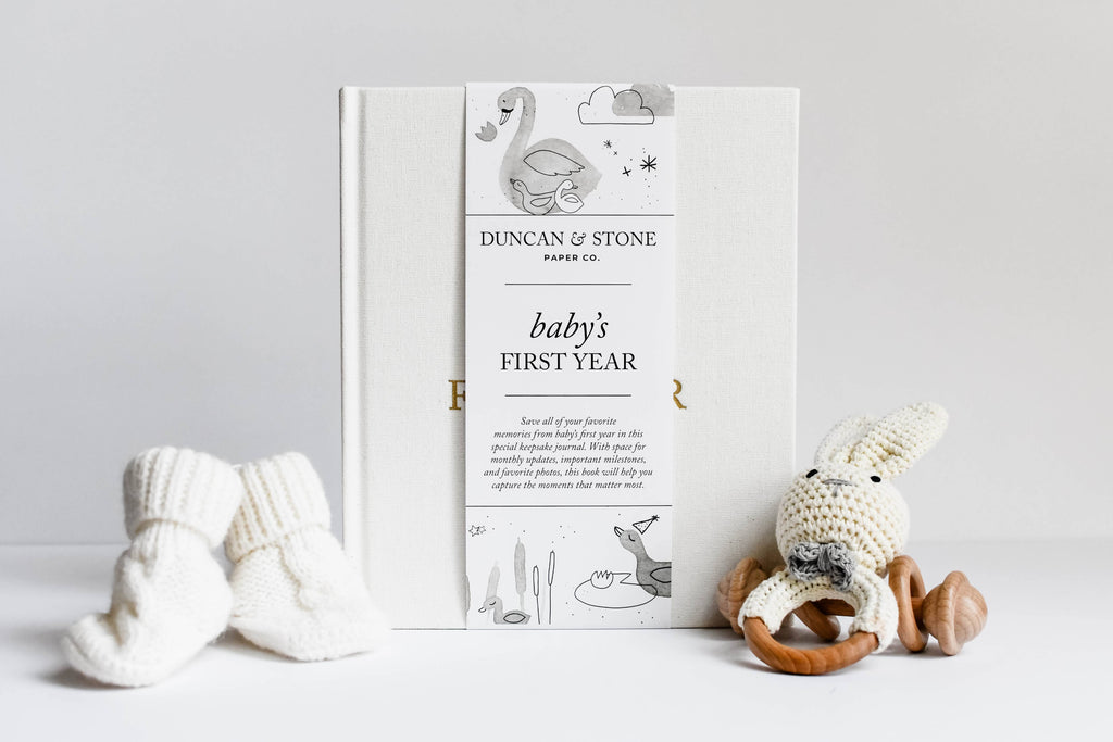 Duncan & Stone Paper Co. Baby's First Year Memory Book in - Baby Gift Sets photo