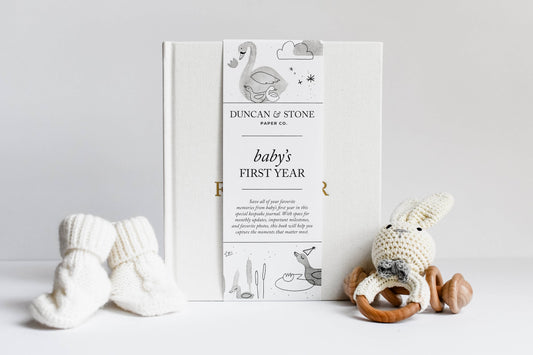 Duncan & Stone Paper Co. Baby's First Year Memory Book in - Baby Gift Sets photo