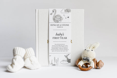 Duncan & Stone Paper Co. Baby's First Year Memory Book in - Baby Gift Sets photo