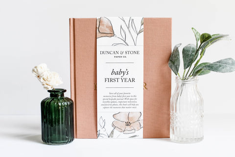 Duncan & Stone Paper Co. Baby's First Year Memory Book in - Baby Gift Sets photo
