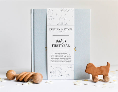 Duncan & Stone Paper Co. Baby's First Year Memory Book in - Baby Gift Sets photo