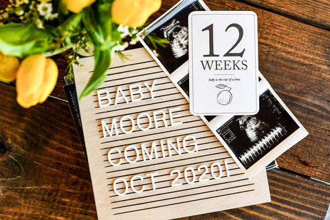 Duncan & Stone paper Co. Pregnancy Announcement & Milestone Cards
