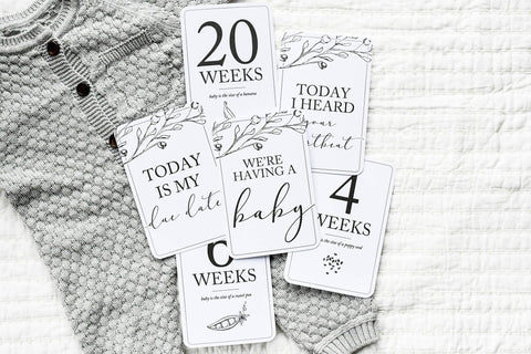 Duncan & Stone paper Co. Pregnancy Announcement & Milestone Cards