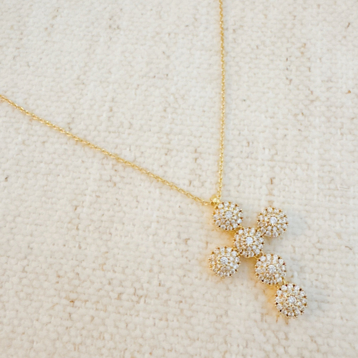 Dainty Sparkle Cross Necklace in - Jewelry photo