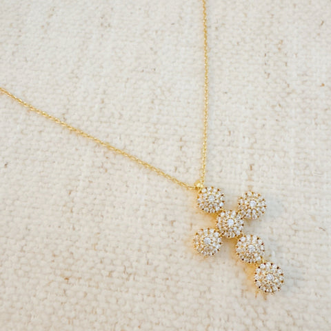 Dainty Sparkle Cross Necklace in - Jewelry photo