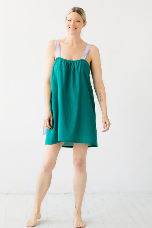 Daisy Cotton Babydoll in Teal - DRESS photo