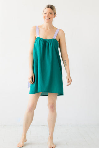 Daisy Cotton Babydoll in Teal - DRESS photo