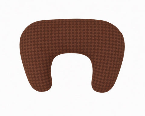 Brown Diamond Ruffle Nursing Pillow Cover - New Cover No Ruffle