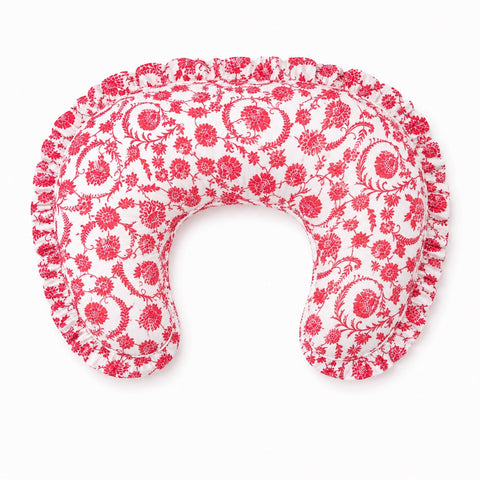 Little Mae & Co. Red Chinoiserie Ruffle Nursing Pillow Cover - New Cover Ruffle