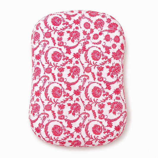 Little Mae & Co. Red Chinoiserie Ruffle Baby Lounger Cover - No Ruffle