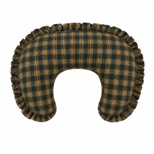 Little Mae & Co. Green Plaid Ruffle Nursing Pillow Cover - New Ruffle