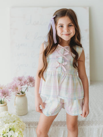 Taffy Plaid Shorts Set in - Outfit Sets photo