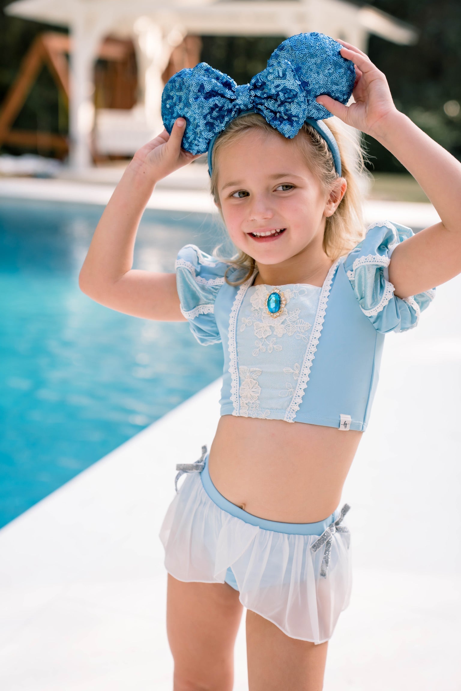 Glass Slipper Puff Sleeve Bikini -