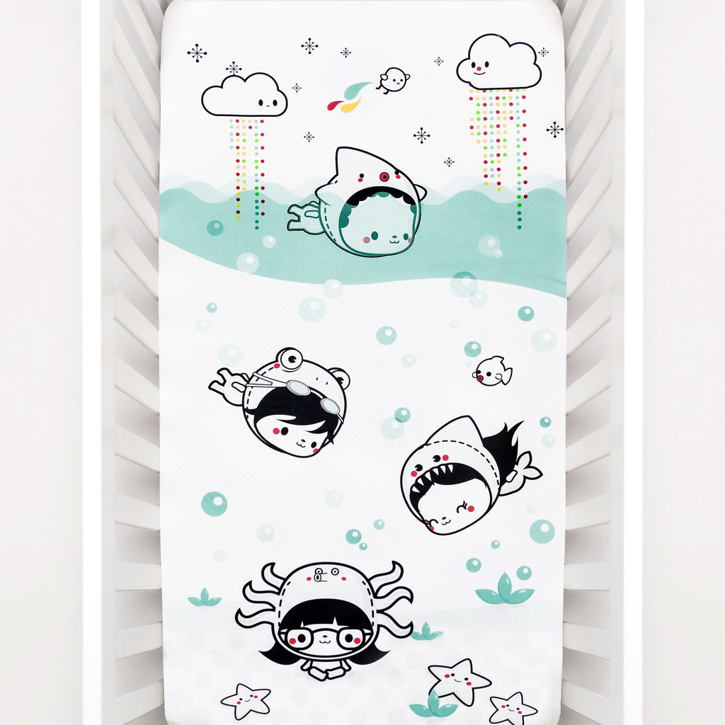 Dive In Organic Standard Size Crib Sheet in - Crib sheets photo