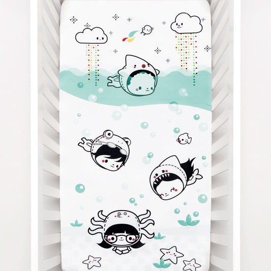 Dive In Organic Standard Size Crib Sheet in - Crib sheets photo