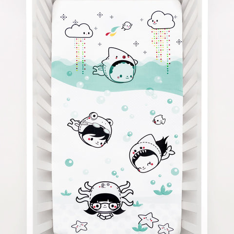 Dive In Organic Standard Size Crib Sheet in - Crib sheets photo