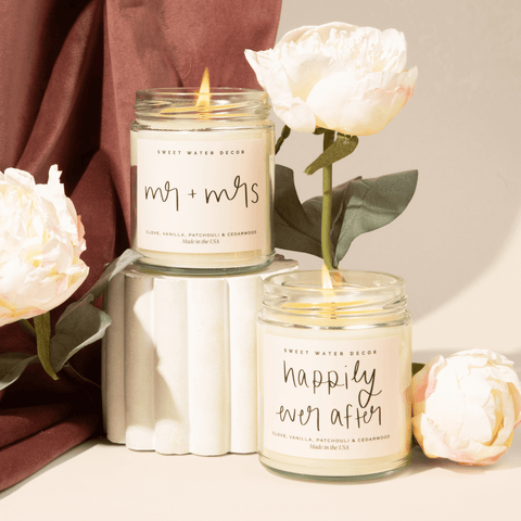 Happily Ever After Soy Candle - Clear Jar - 9 oz (Palo Santo Patchouli) in - Candles photo