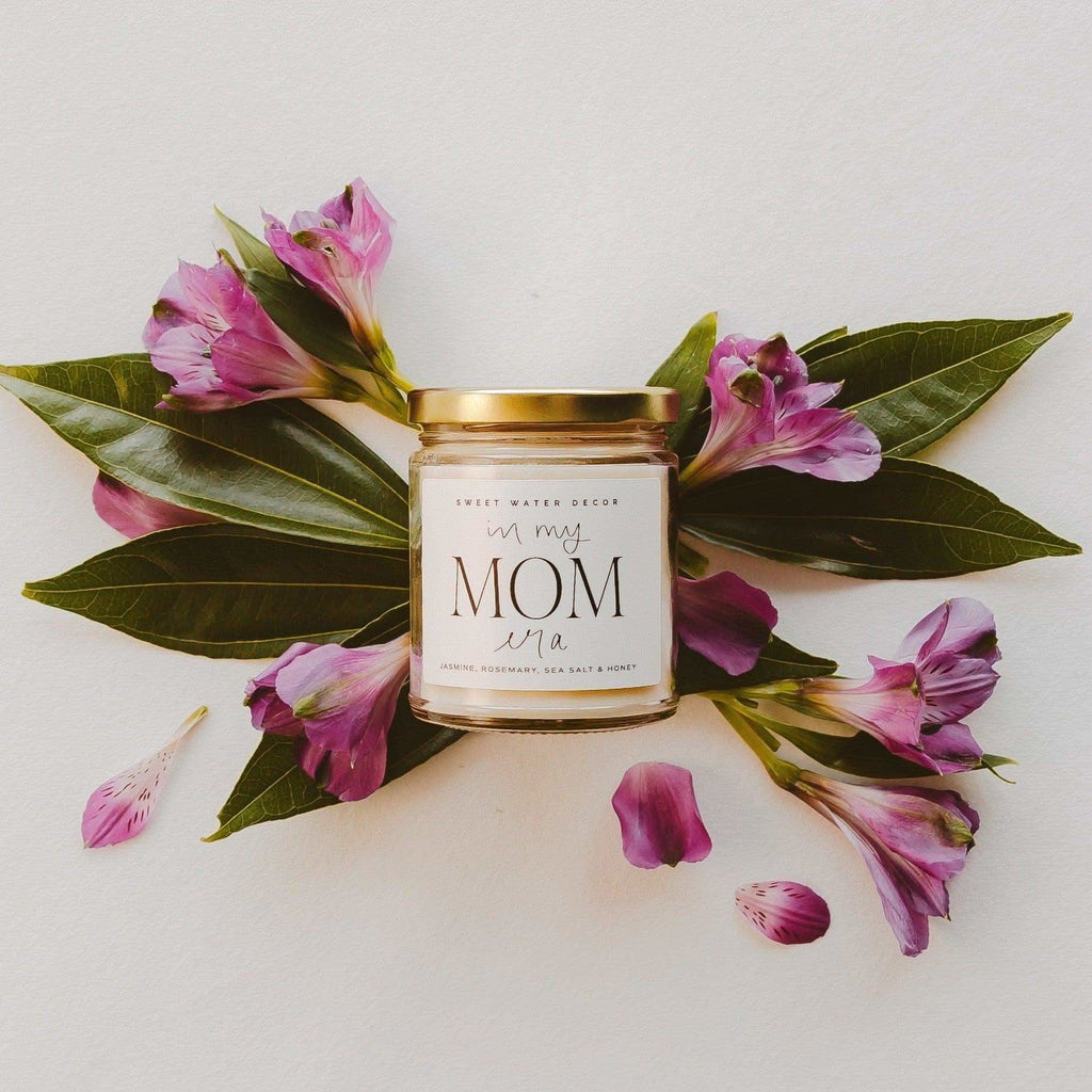 In My Mom Era Soy Candle - Clear Jar - 9 oz (Wildflowers and Salt) - SwagglyLife Home & Fashion