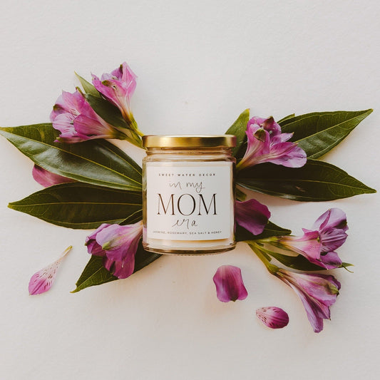 In My Mom Era Soy Candle - Clear Jar - 9 oz (Wildflowers and Salt) in - Candles photo