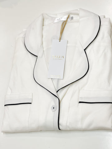 Long Luxury Sleep Shirt in Brushed Pima Cotton -Limited Colors in - NIGHTSHIRTS photo