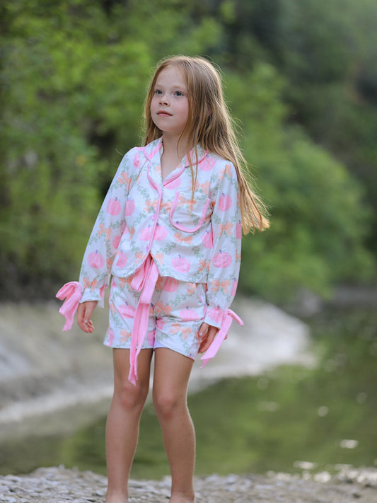 Mommy and Me Fall Thanksgiving Pumpkin Pajama -