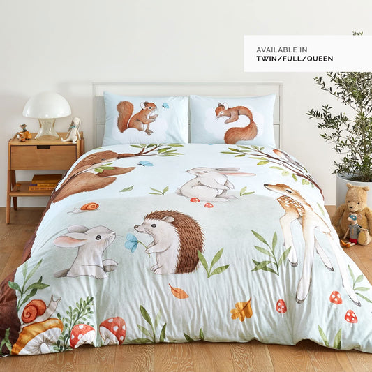 Enchanted Forest Duvet & Pillowcase in - Big Kid Bedding photo