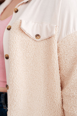 Endless Potential Sherpa Shacket in - Layers photo