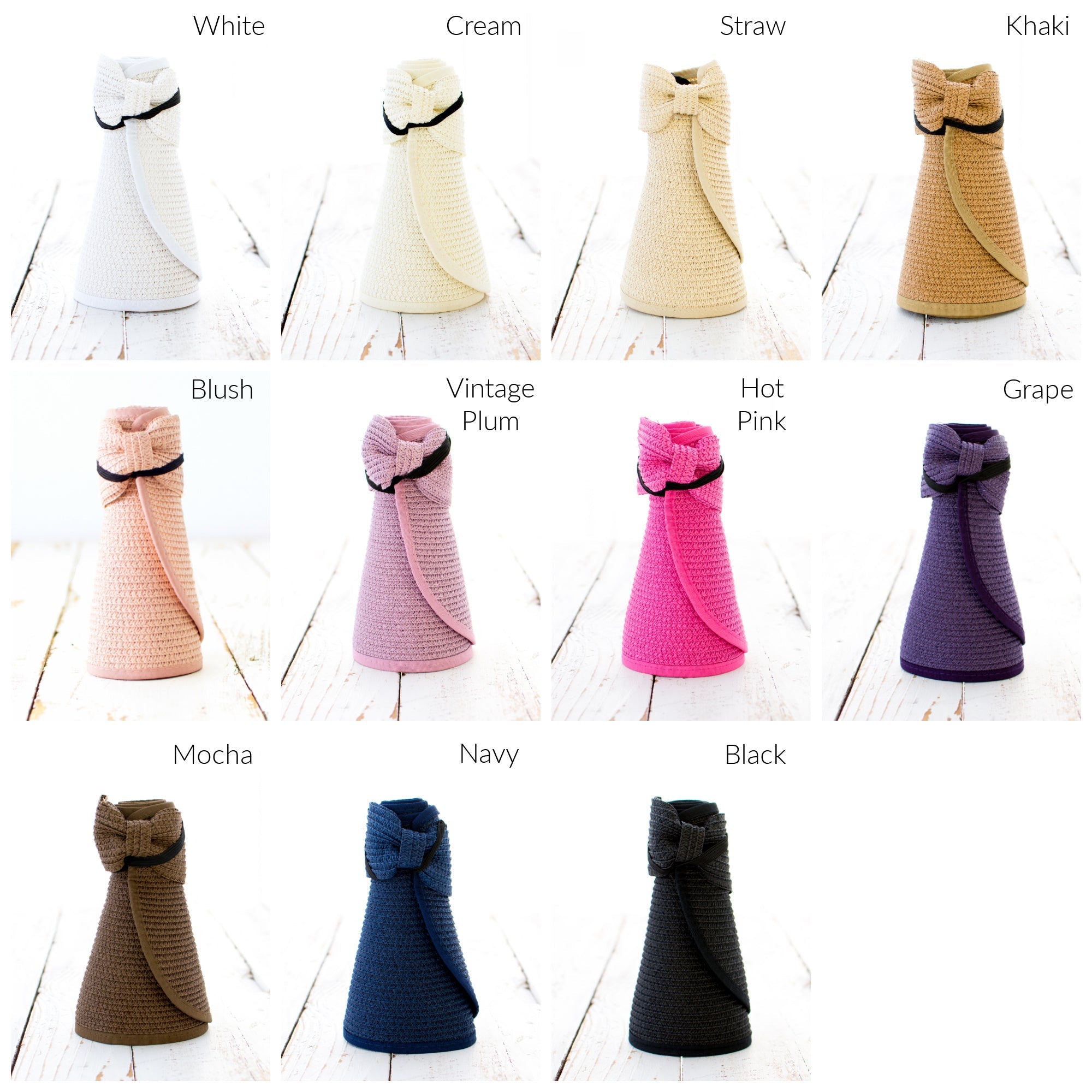 Foldable Wide Brim Bow Visor in - Sun Visor photo