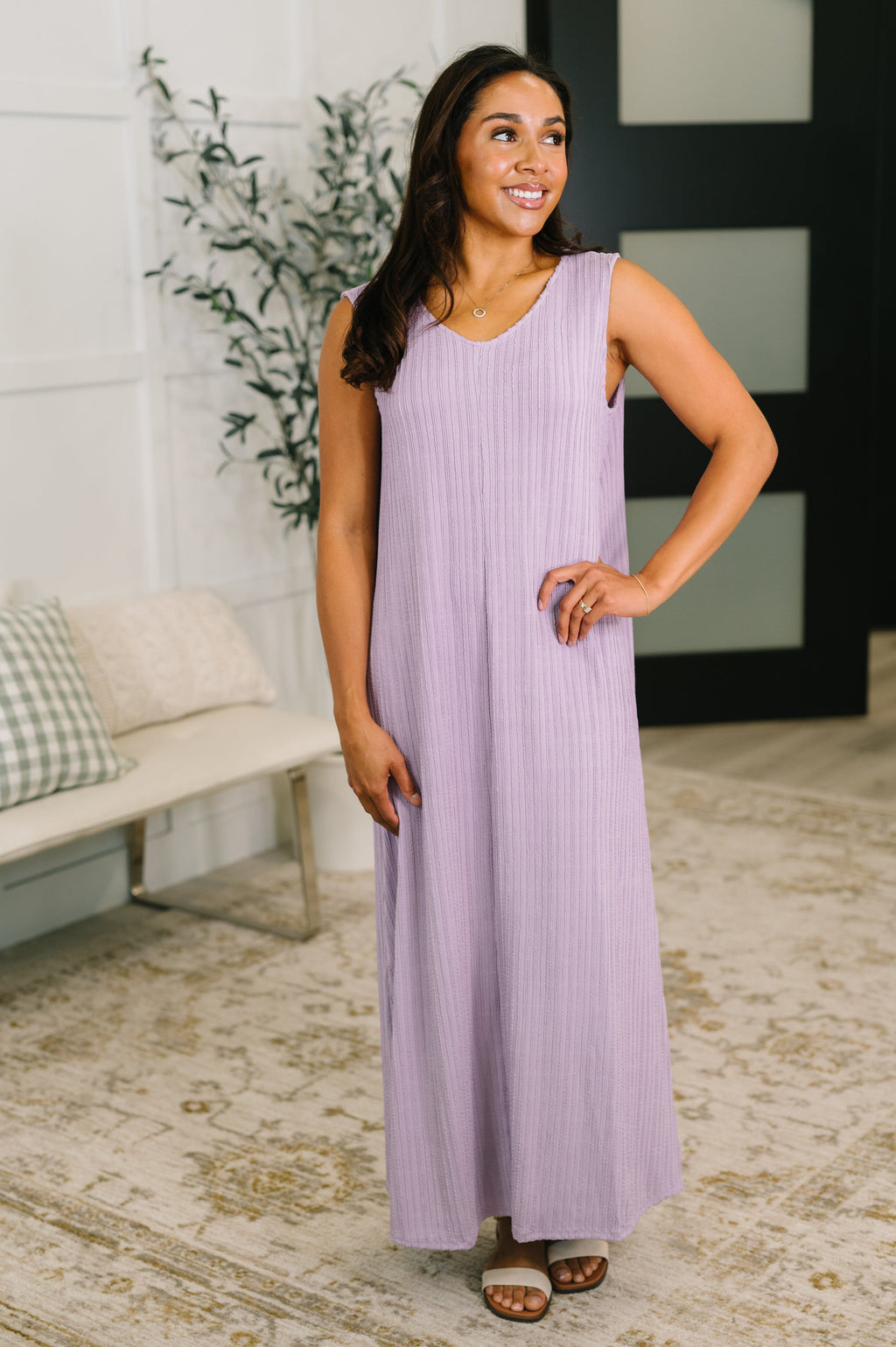 Everything She Wants Sleeveless Maxi Dress in Lavender in - Womens photo
