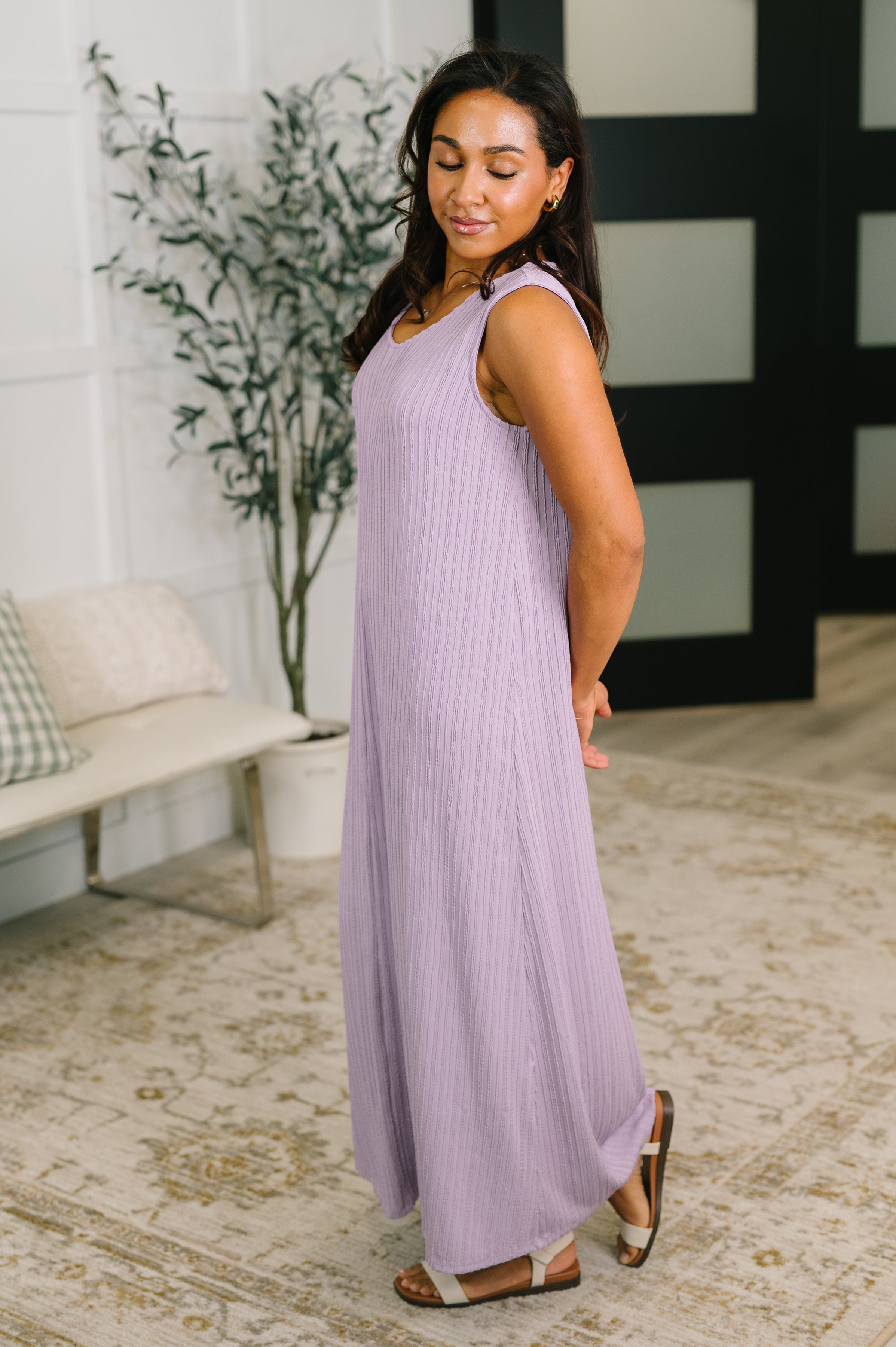 Everything She Wants Sleeveless Maxi Dress in Lavender in - Womens photo