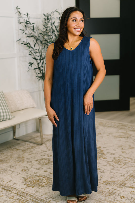 Everything She Wants Sleeveless Maxi Dress in Navy in - Womens photo