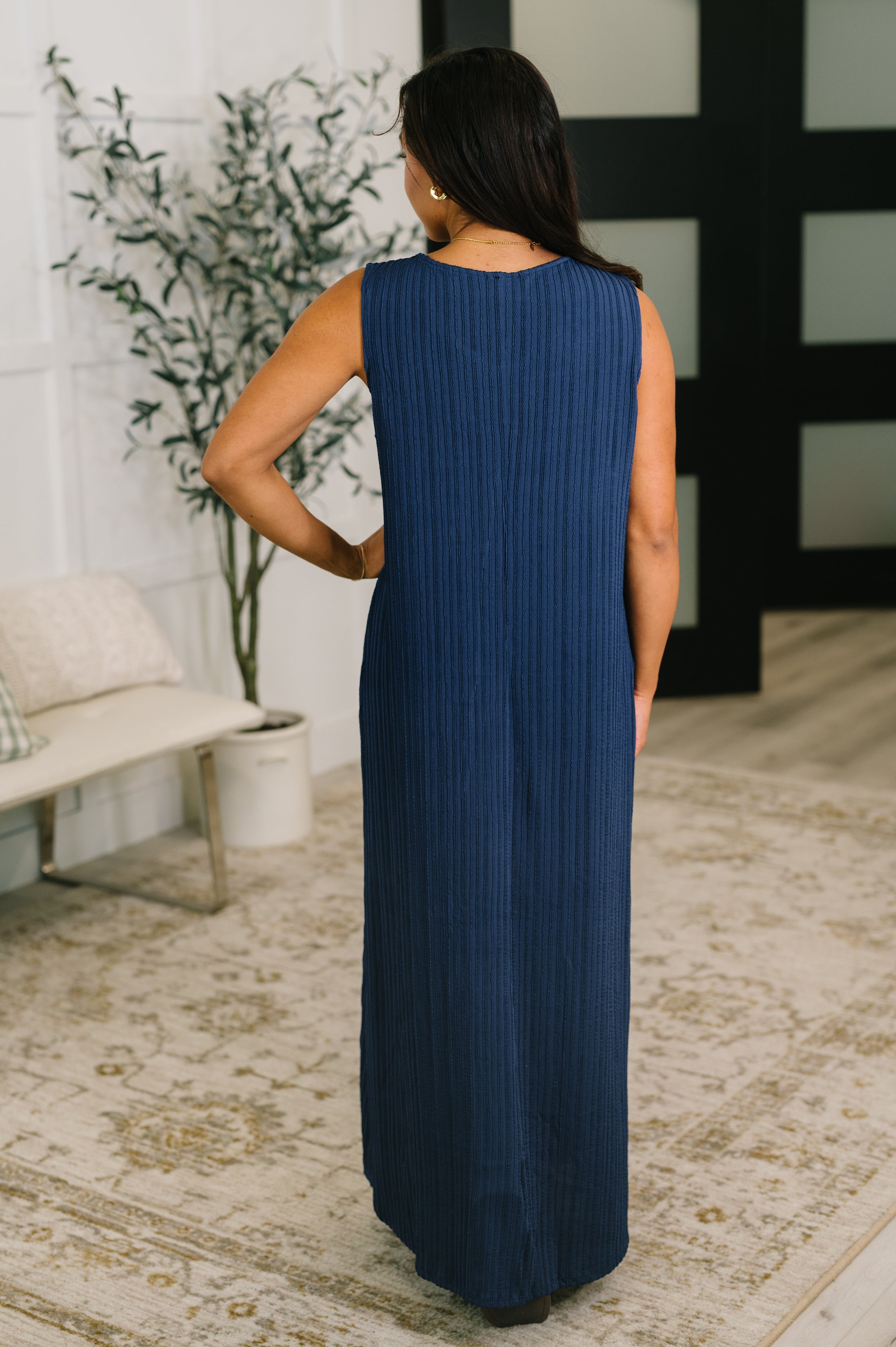 Everything She Wants Sleeveless Maxi Dress in Navy in - Womens photo