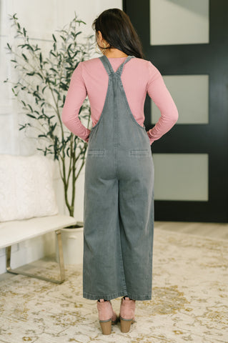 Exactly Where You Are Jumpsuit in Ash Black in - Womens photo
