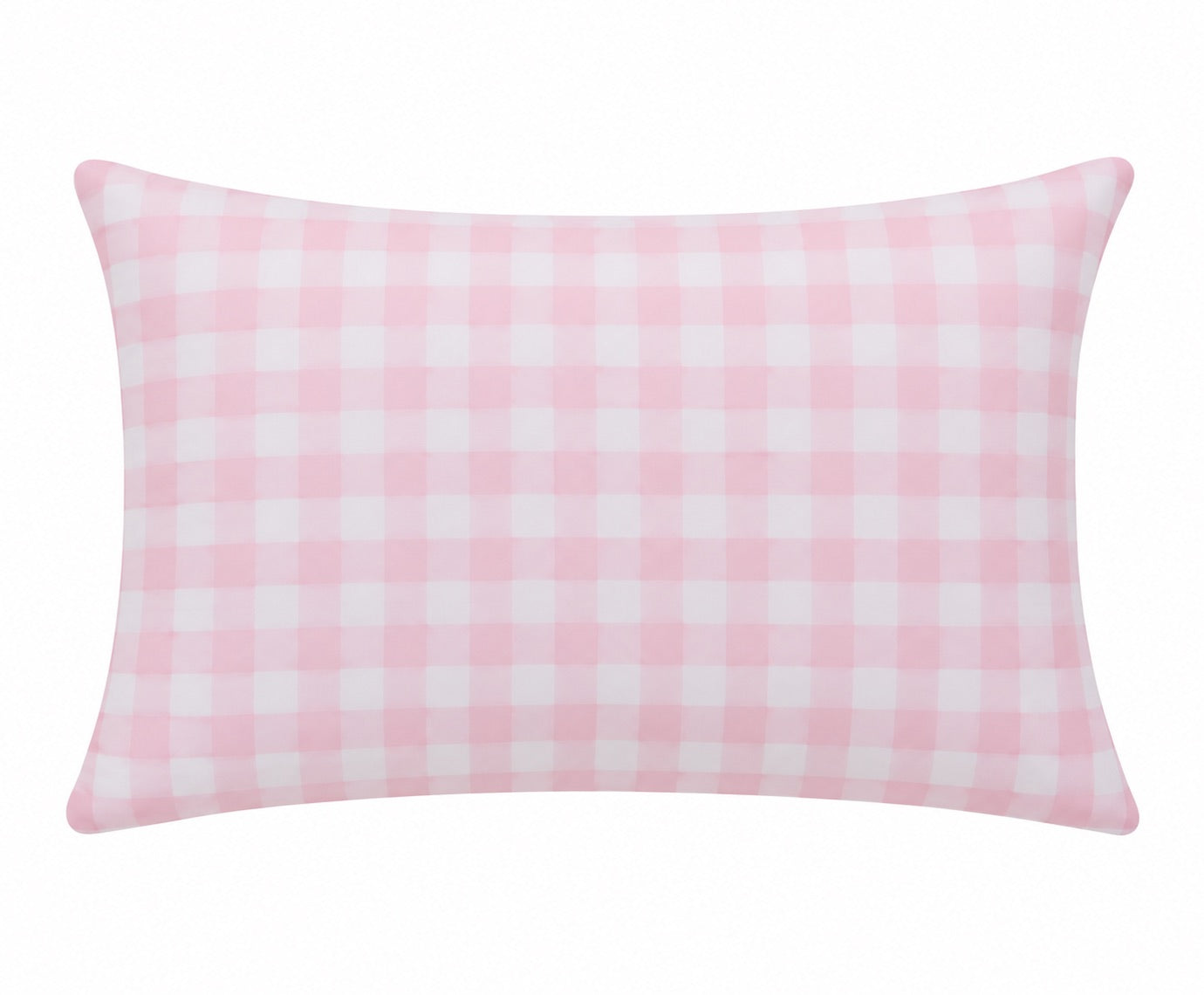 Little Mae & Co. Standard Pillow Case Cover - Light Pink Checkered